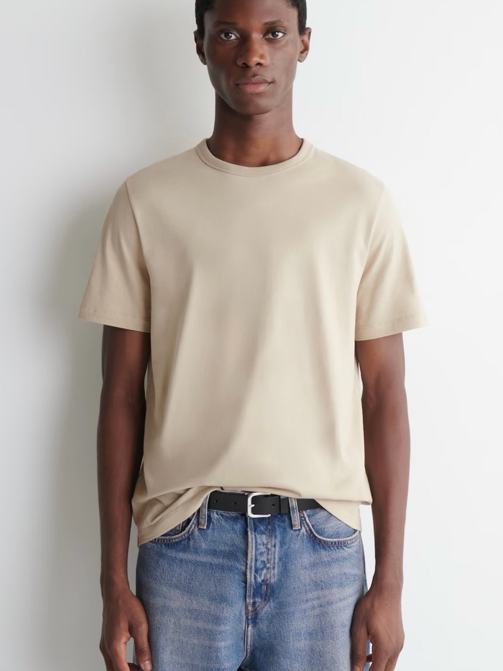 COS Men's Crewneck Tee in Beige